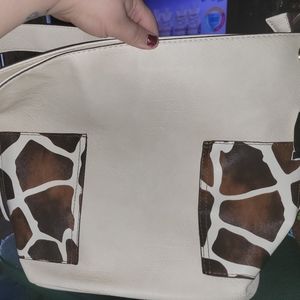 Giraffe print purse